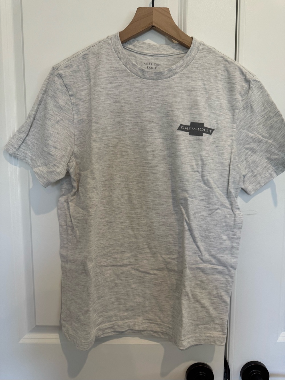 American Eagle Outfitters Light Heather Gray Chevrolet Logo Tee